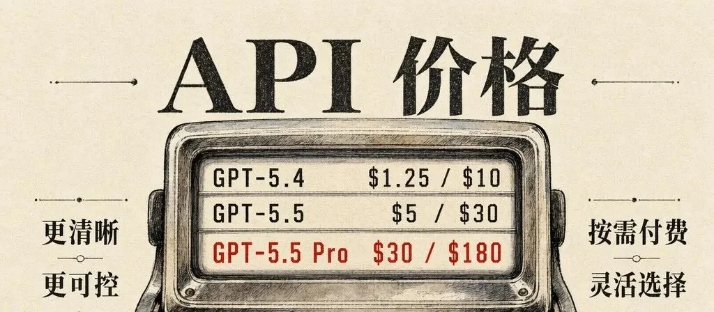 GPT-5.5 API 定价方案与 GPT-5.4 对比