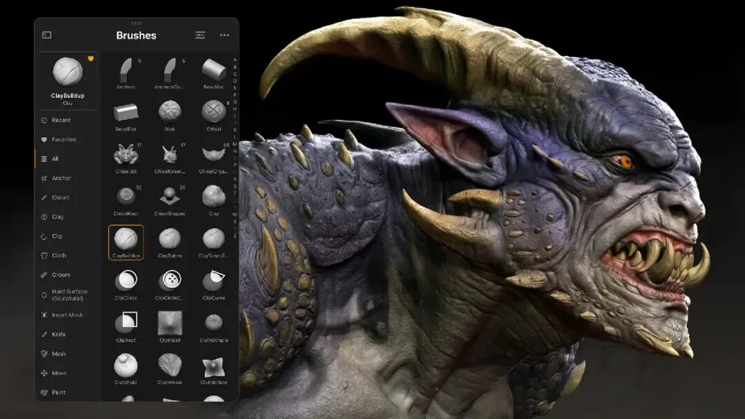 ZBrush 数字雕刻软件中的角色建模