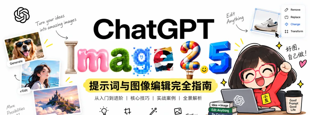 GPT Image 2.5 提示词与图像编辑指南封面