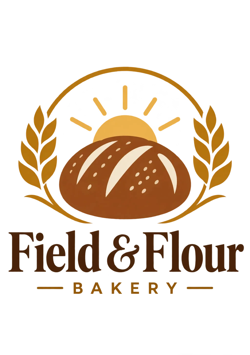 Field and Flour Logo 变体 2 Sunburst