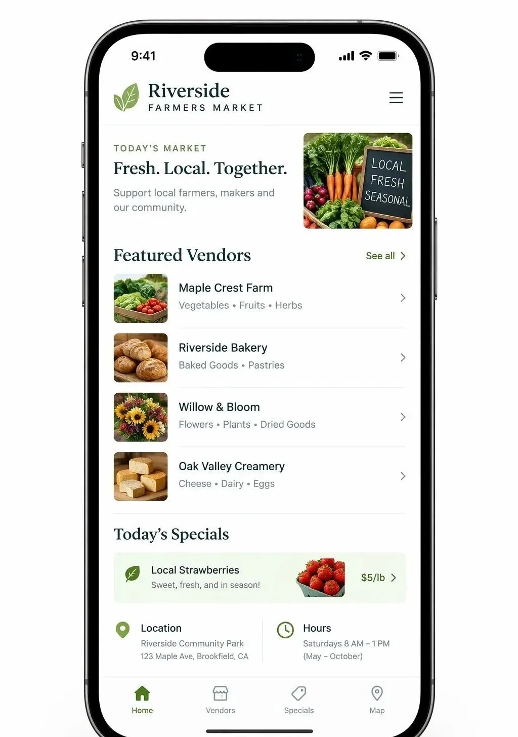 农贸市场 App UI Flare