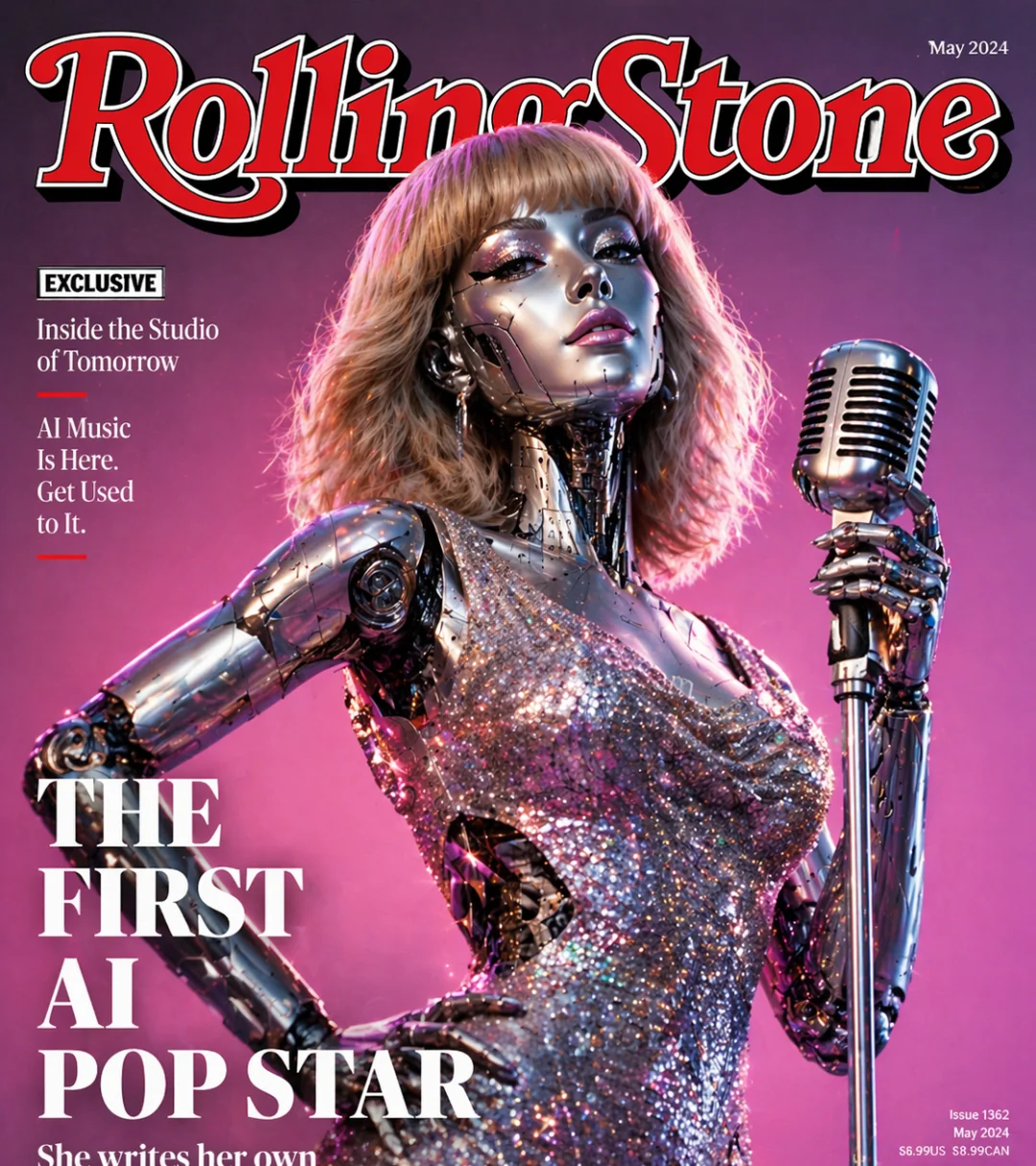 ChatGPT 生成的滚石杂志封面