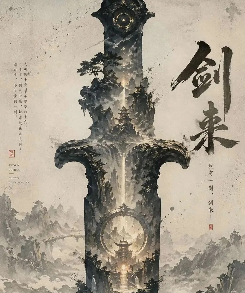GPT-Image-2 生成的剑来国漫海报中文渲染效果