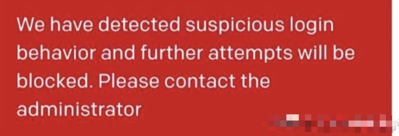 ChatGPT 可疑登录行为红色警告提示截图
