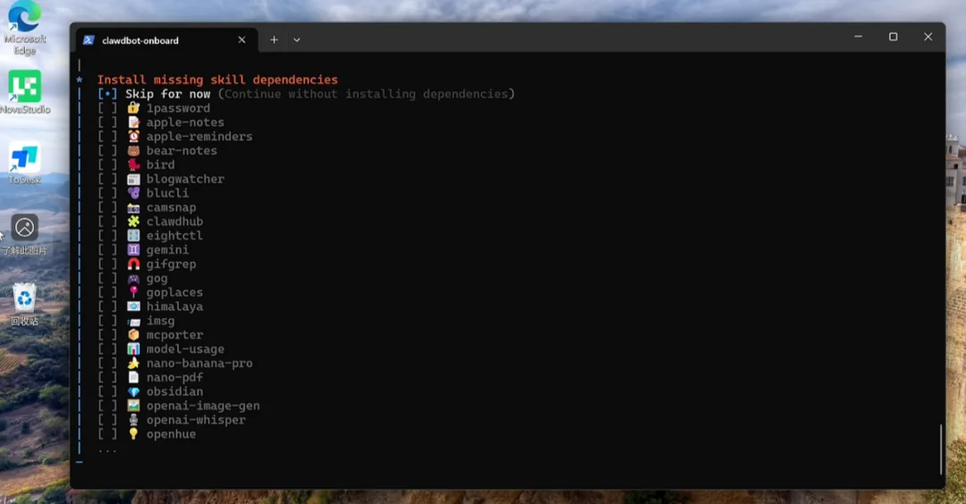 Moltbot 安装跳过 Skills 选择
