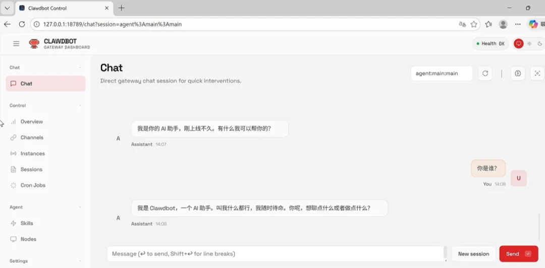 Moltbot/Clawdbot 成功运行效果展示